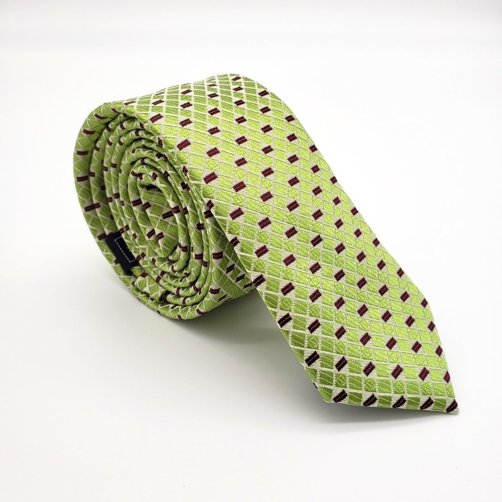Laurant Bennet Milano Men's Dress Suit Skinny Neck Tie Green 57"L 2 1/8"W
